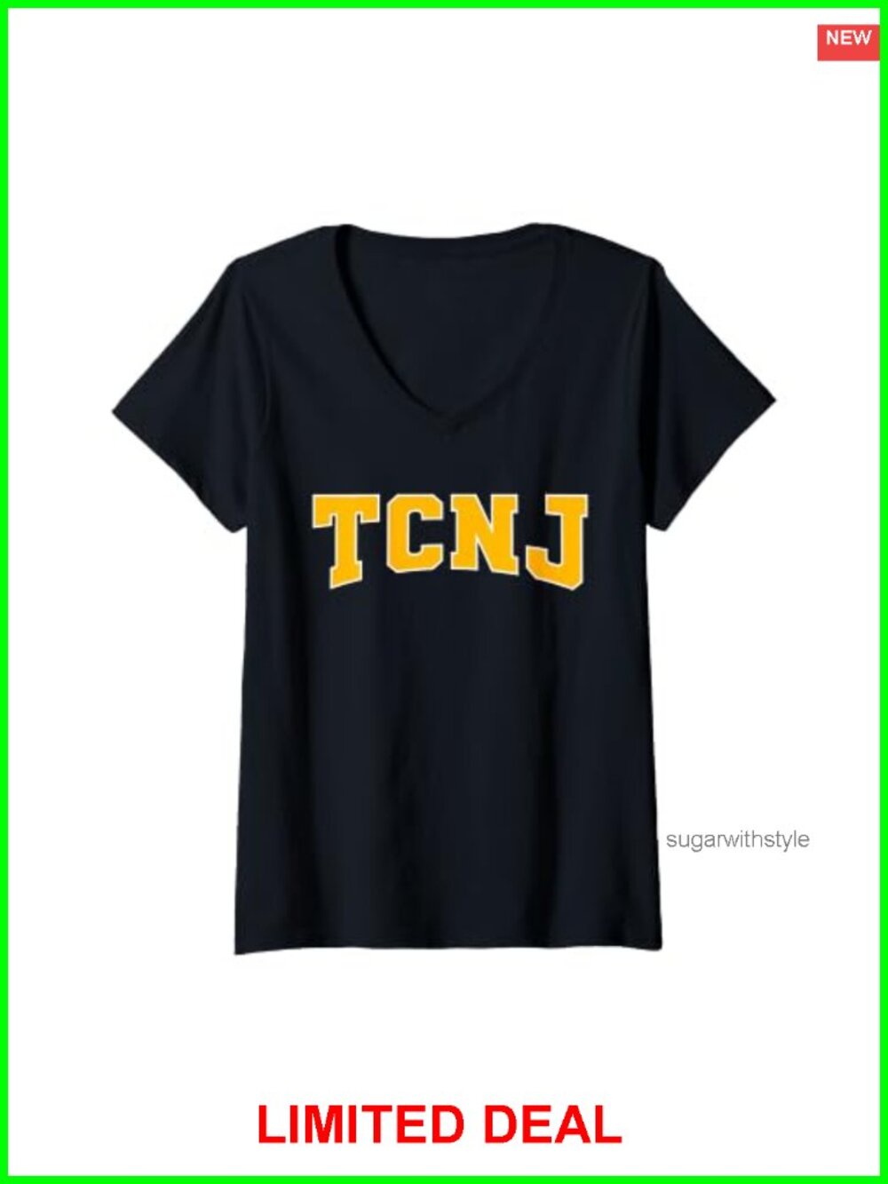 TCNJ College of New Jersey V-Neck Tee Fan Apparel